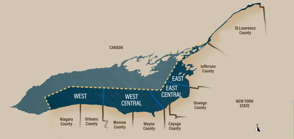 lake ontario fishing map